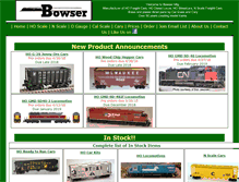 Tablet Screenshot of bowser-trains.com